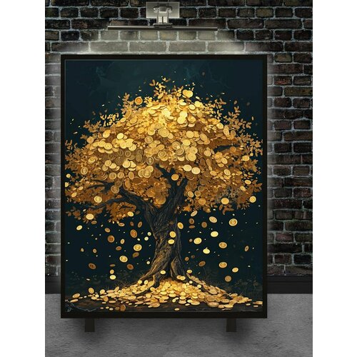 Картина на холсте на подрамнике денежное дерево