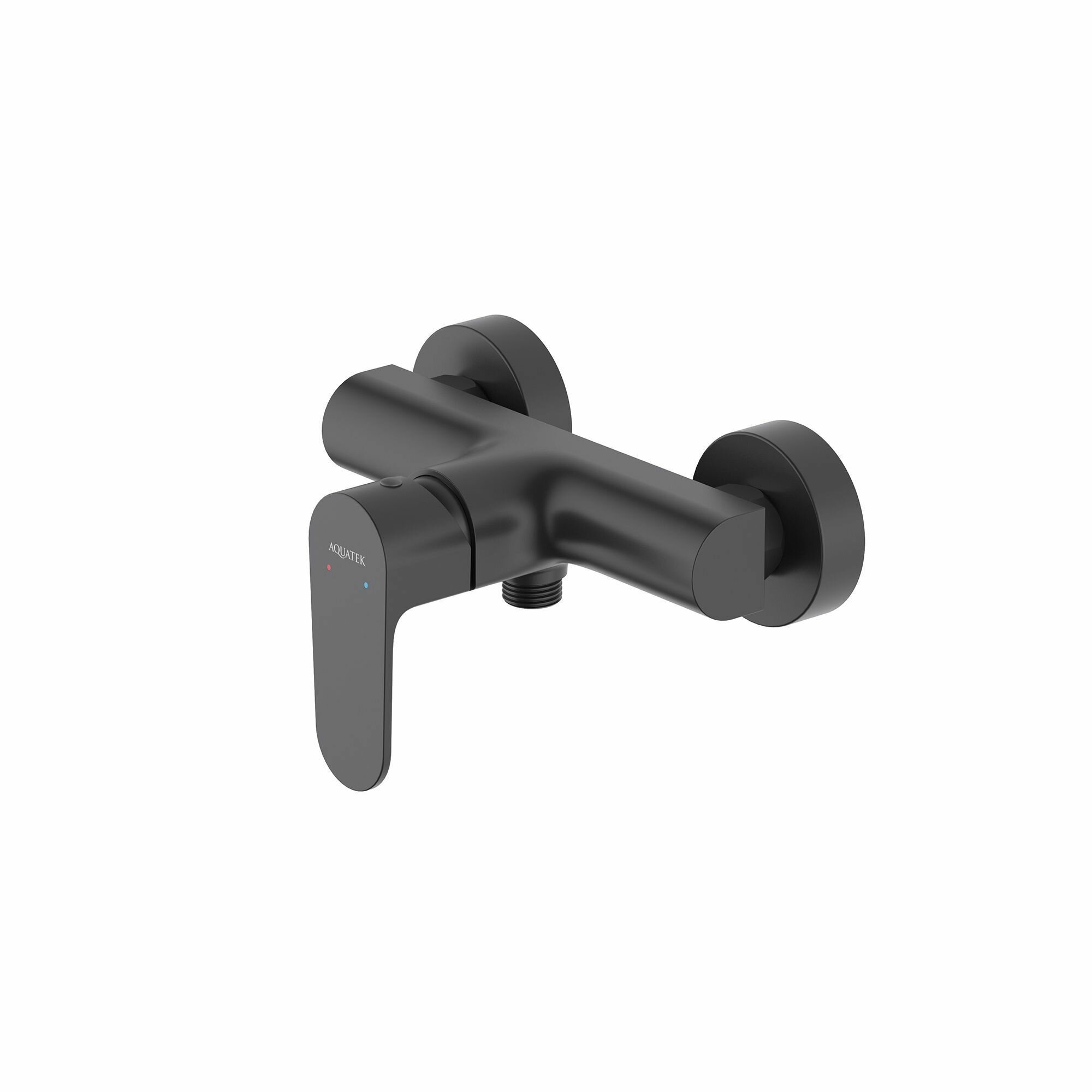 Смеситель для душа AQUATEK, матовый черный AQ1260MB оберон, Черный матовый