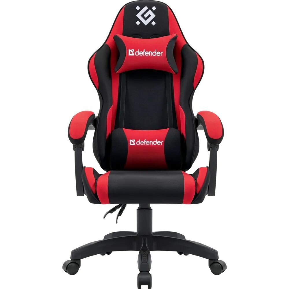 Кресло компьютерное / игровое кресло / Геймерское кресло Defender Expert, 2 подушки, тканевое