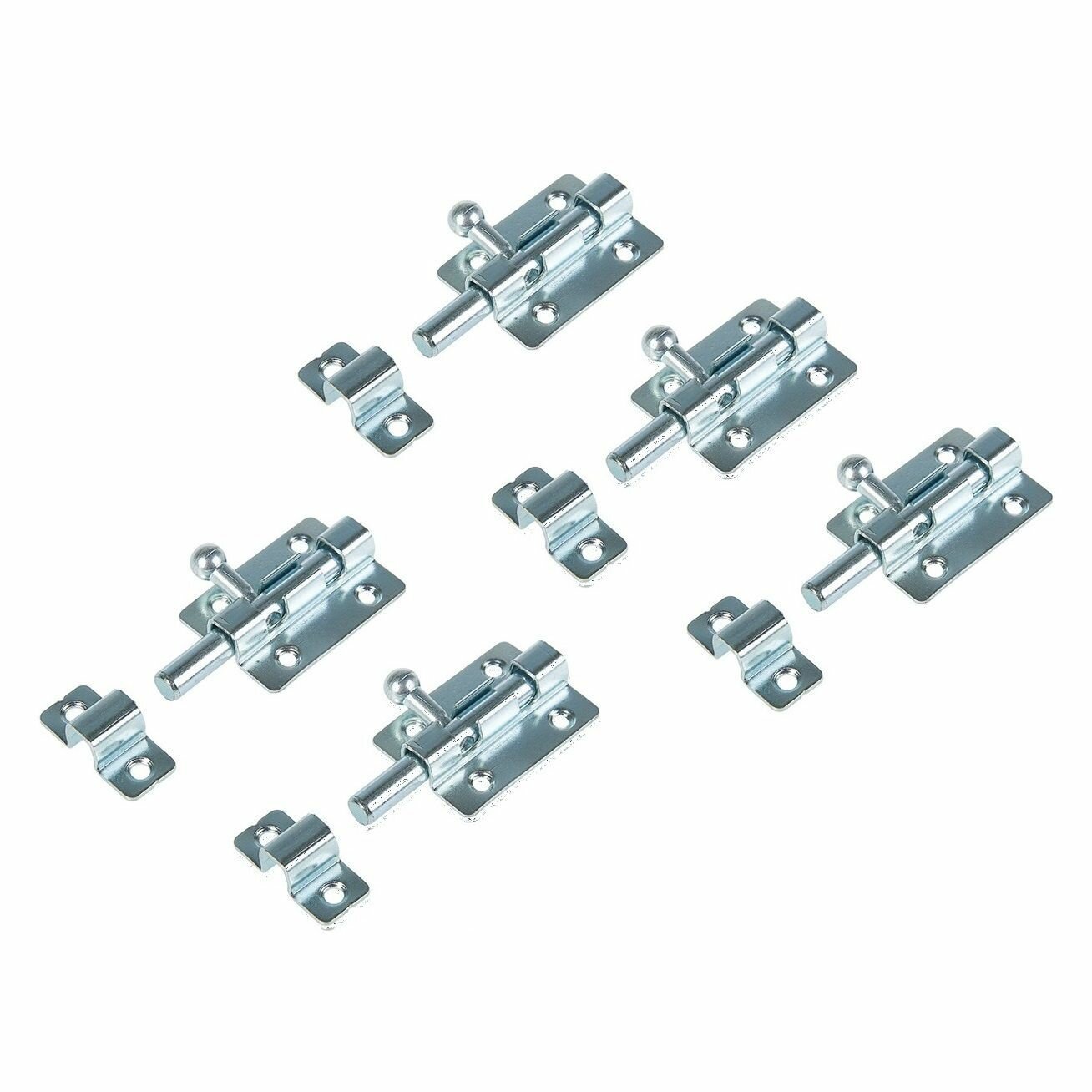Шпингалет стальной оцинкованный Металлист ЗТ5 комплект из 5 штук