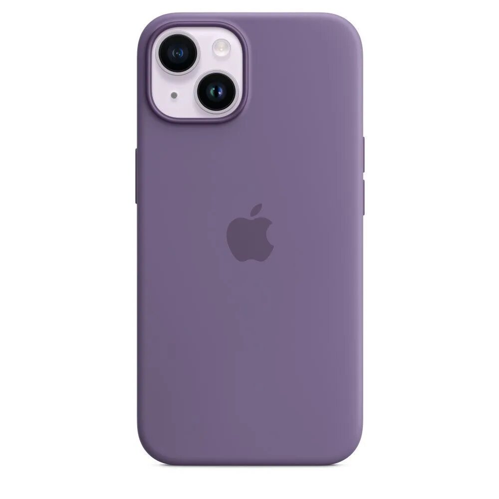Чехол силиконовый MagSafe для iPhone 14 Iris с анимацией NFC, Silicone case MagSafe для айфон 14 - Фиолетовый