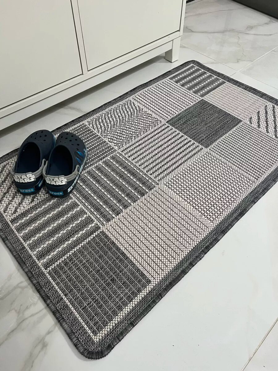 Коврик Natali's Carpets циновка латексная основа противоскользящий 60x100 см серый