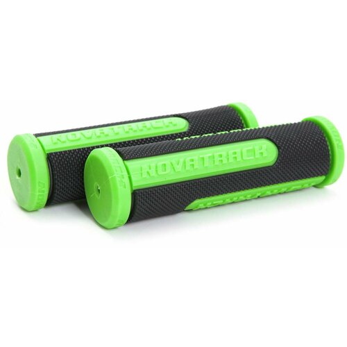 Грипсы Novatrack, 110мм, черно-салатовый (РТ7488С)