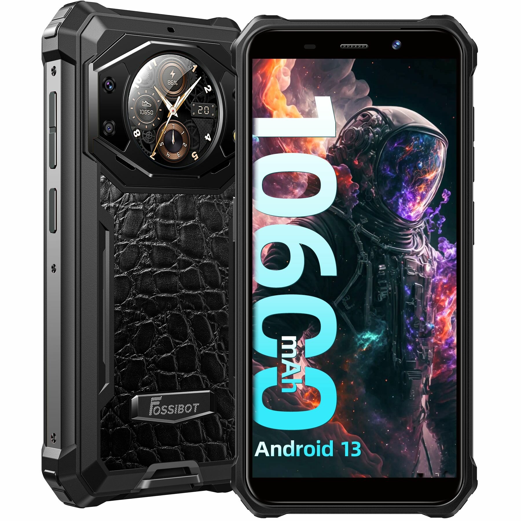 Смартфон FOSSIBOT F101 Pro 15ГБ(12ГБ +3ГБ)+128ГБ, Черная кожа