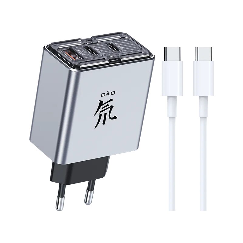 Трехпортовое зарядное устройство Nubia Redmagic DAO 80 Вт, правила США, кабель USB-A/C1/C2 100 Вт для ZTE Axon 40 Ultra Space edition, 80W EU Charger