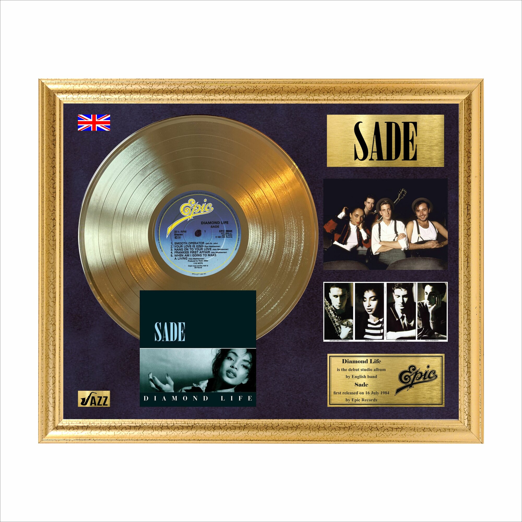 Золотой диск Sade Diamond Life