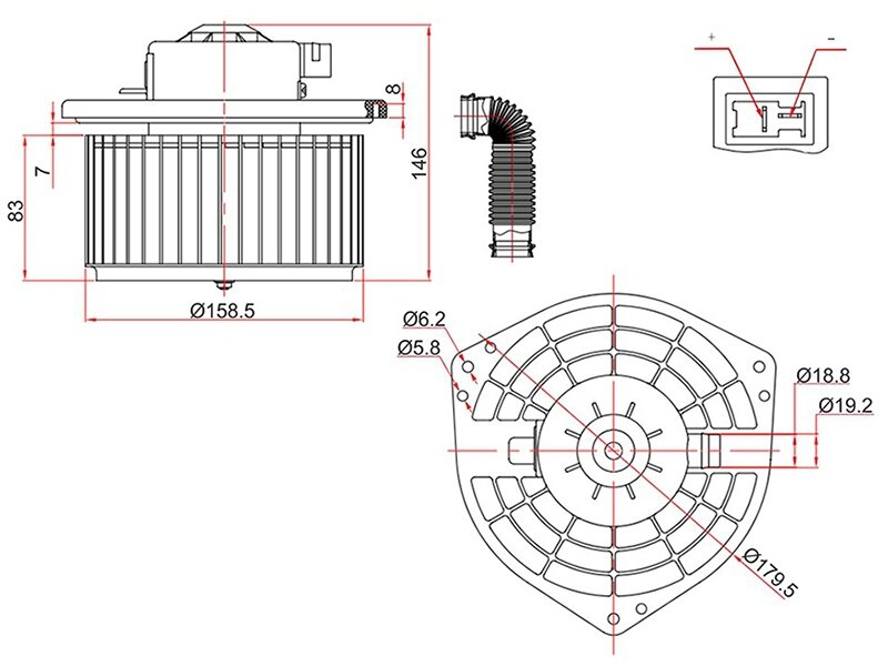 Мотор печки для Ниссан Теана j31 2003-2008 год выпуска (Nissan Teana J31) SAT ST-272209W100