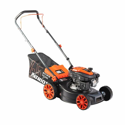 Бензиновая газонокосилка PATRIOT PT 400, 3.5 л.с., 41 см, черный черный, оранжевый