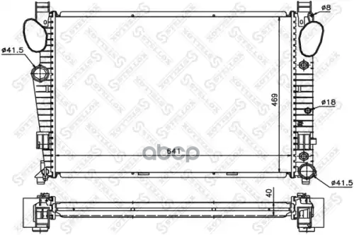 Радиатор системы охлаждения MB W220 4.3/5.0/5.5 99-06 Stellox арт. 10-25426-SX