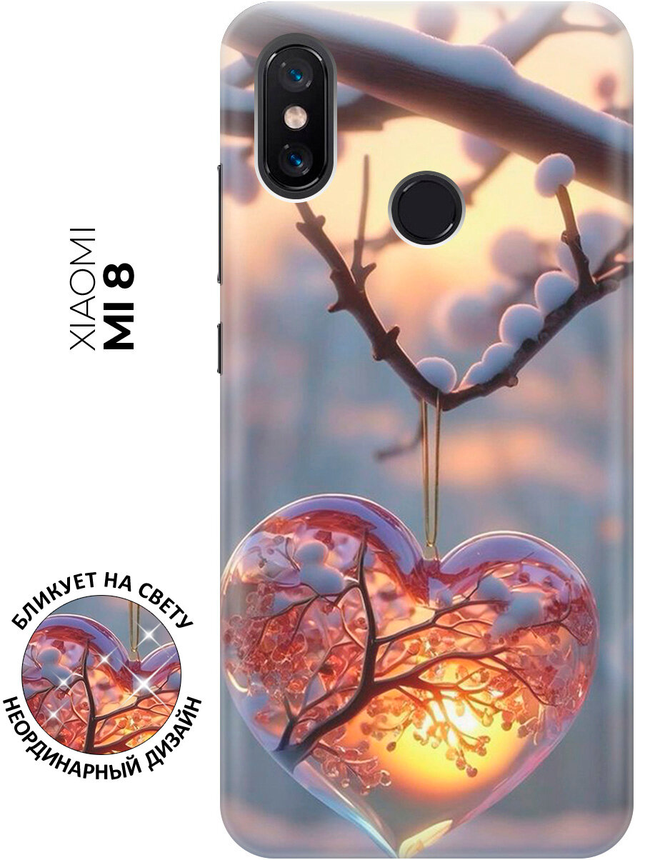 Силиконовый чехол на Xiaomi Mi 8 с принтом "Ледяное сердце"