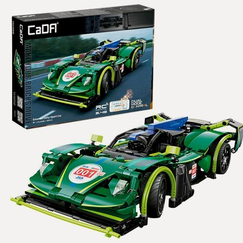 Изображение товара Радиоуправляемый конструктор CaDA спорткар Emerald Deity 1/14 (388 деталей) - C51308W