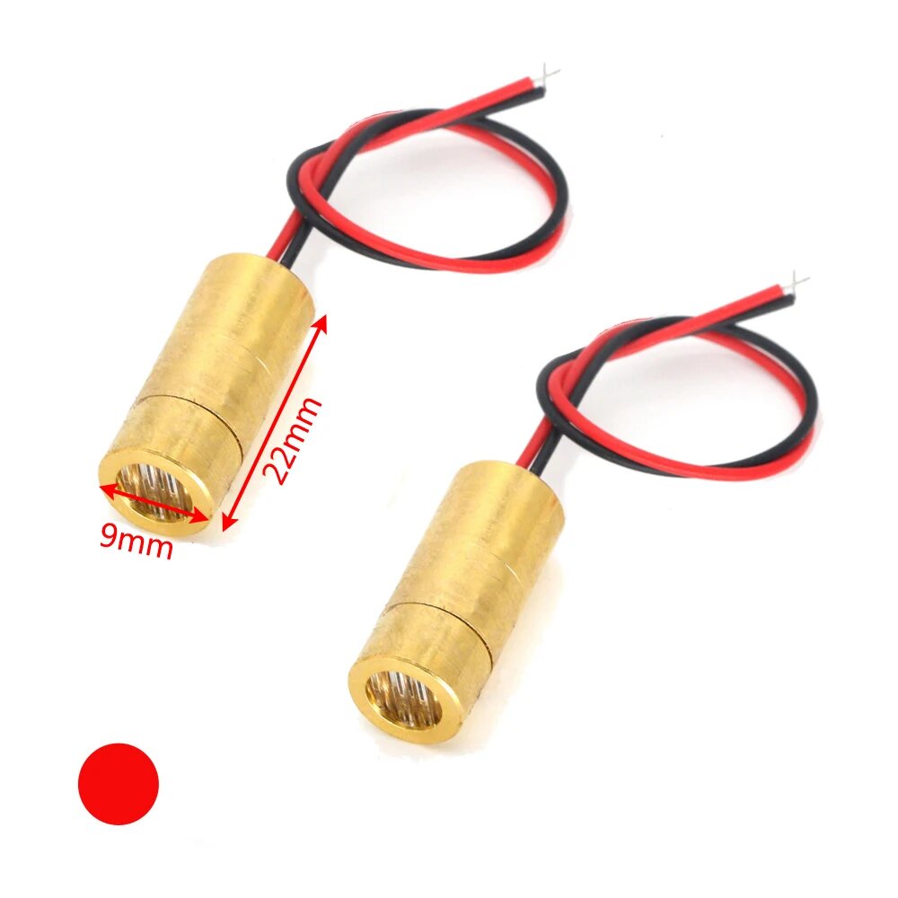 Фокусируемый красный лазерный модуль Point / Line / Cross, 9MM Point 3V