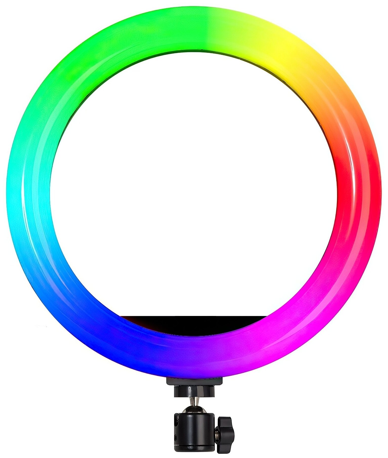 Кольцевая лампа 33 см RGB + штатив 2 метра + держатель для телефона "Селфи кольцо RGB — фото 1