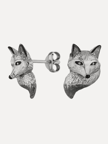 Изображение товара Серьги пусеты, серебро, 925 проба, родирование, эмаль