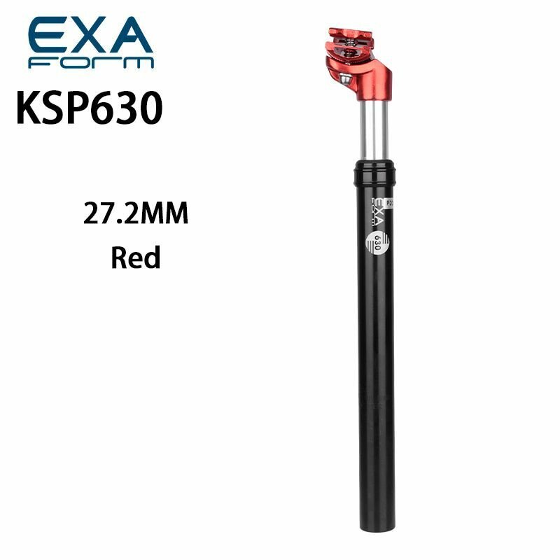 KS EXA Form 630, подседельный штырь с велосипедной подвеской, 27,2x350 мм, черный и красный