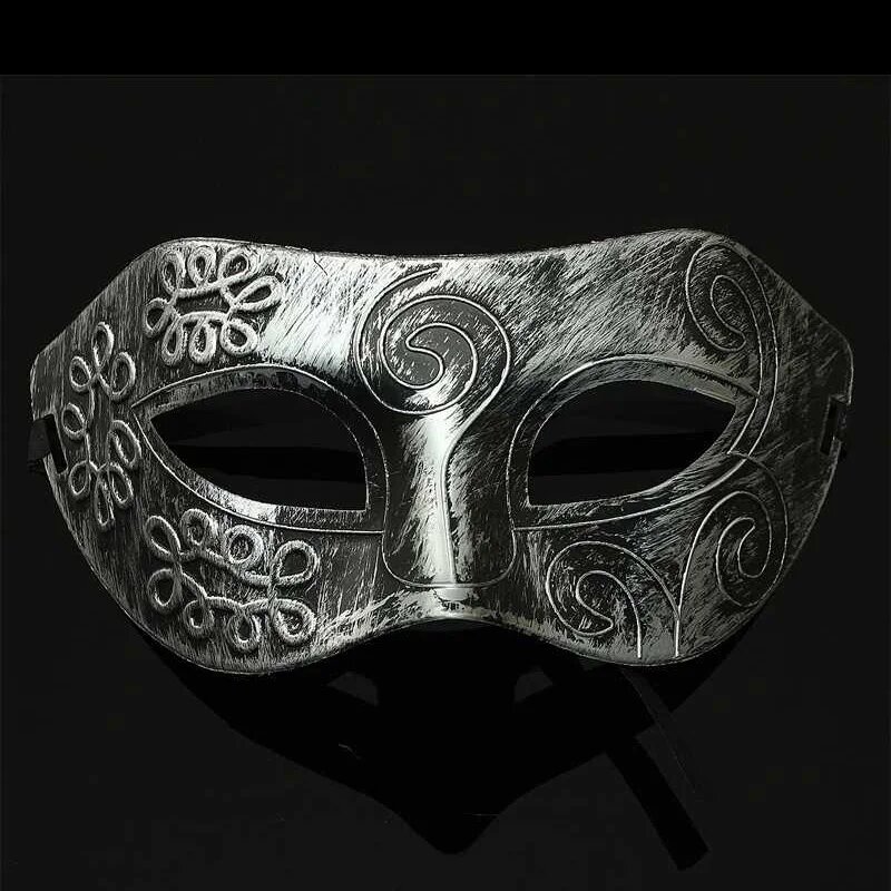 Маска для карнавала с перьями и цветами Серебряный Silver