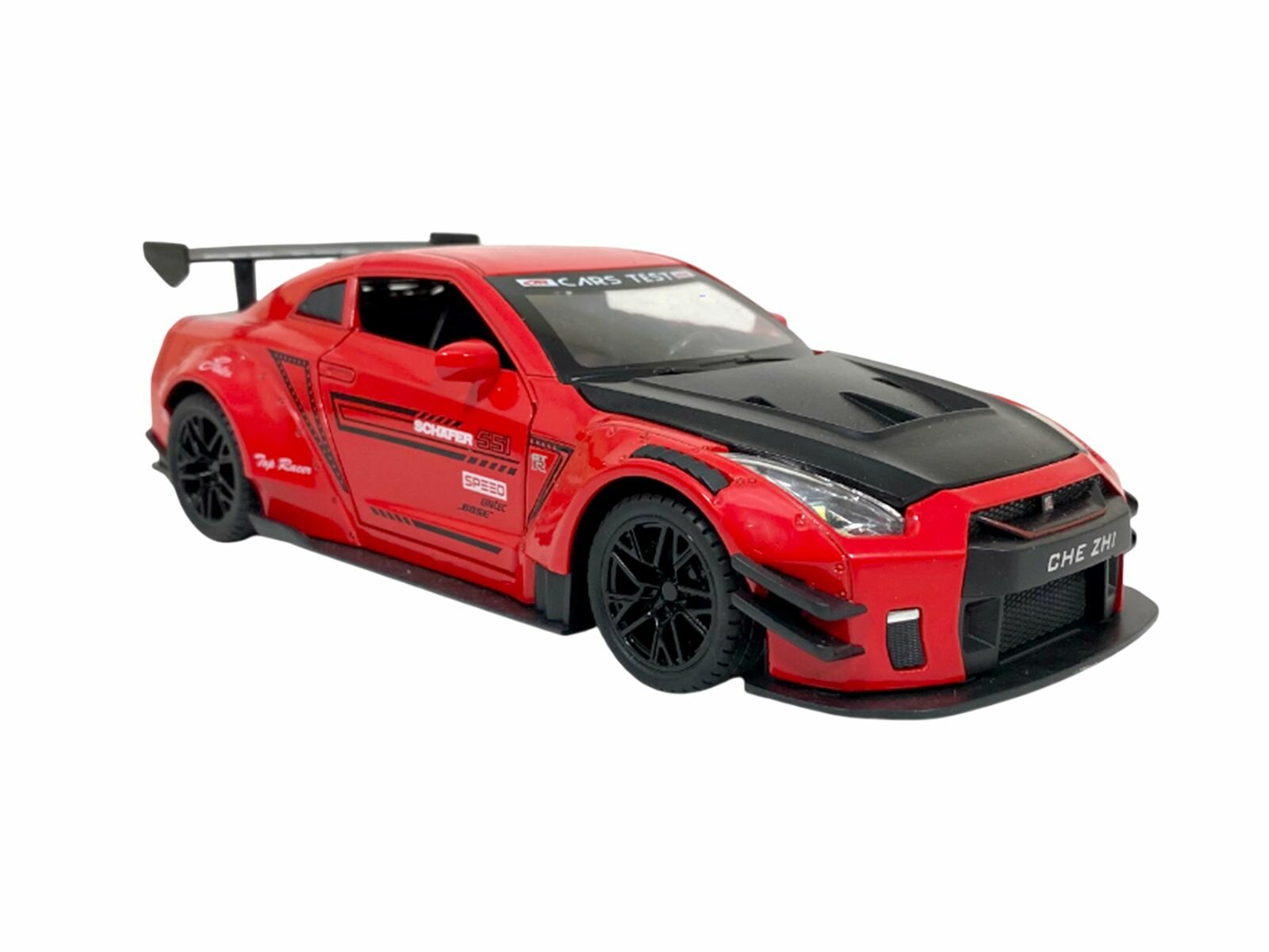 Машина металлическая спортивная CHE ZHI 1:24 GTR CZ128/красная 6+