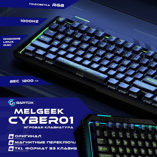 Тренд 2024 года среди клавиатур Melgeek cyber01 проводная на магнитных Gateron Magnetic White 20000₽