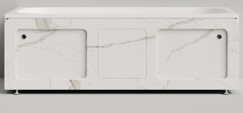 Изображение товара Экран-купе, МДФ, цвет мрамор, на ножках, раздвижной, регулировка по высоте