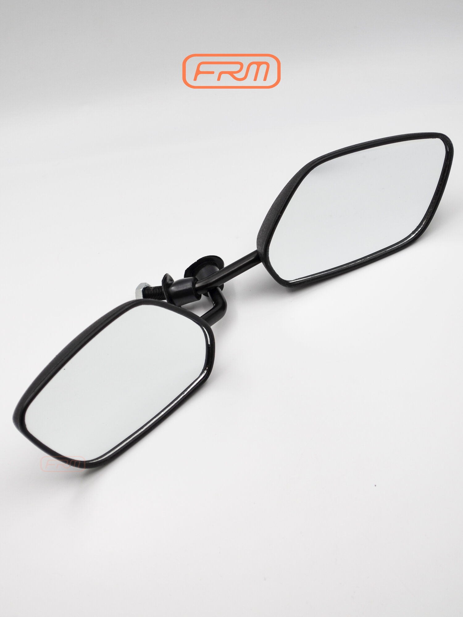 Зеркала с резьбой 10 мм на мотоцикл скутер мопед квадроцикл для мотоциклиста, черные матовые