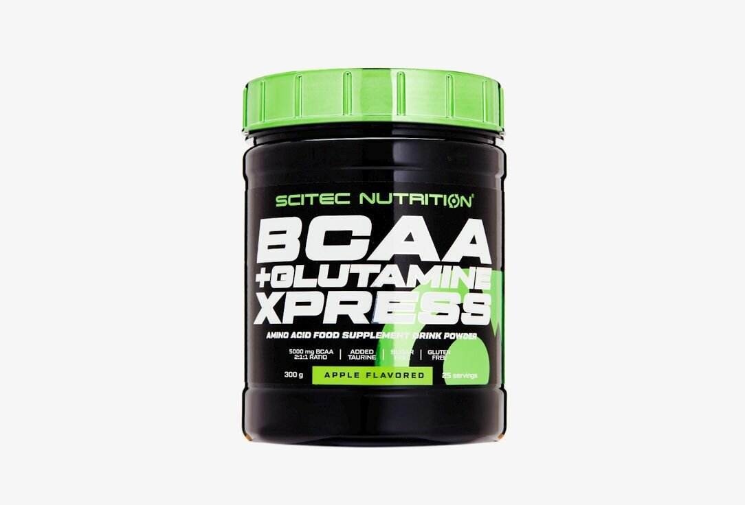 Аминокислоты SCITEC NUTRITION BCAA+Glutamine Xpress яблоко в порошке 300 г