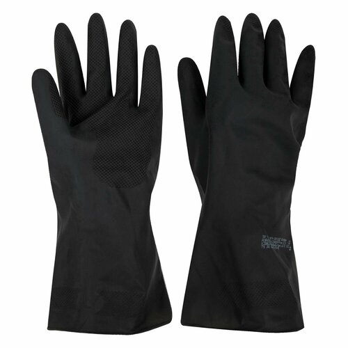 Перчатки резиновые технические кислотощелочестойкие КЩС Тип-2, азри, размер 10, XL (очень большой), К20Щ20, 607906