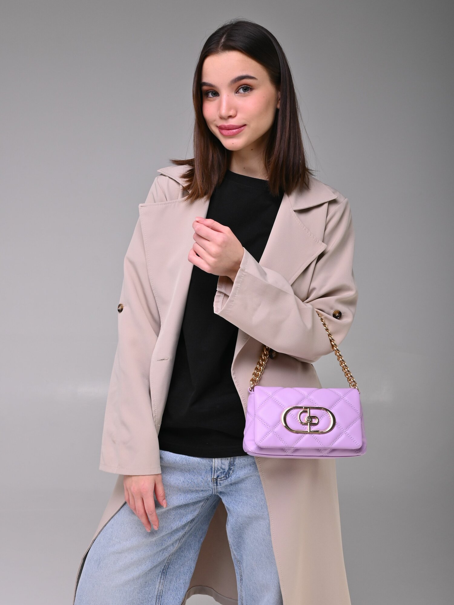 Сумка багет Daniele Patrici, розовый — фото 1