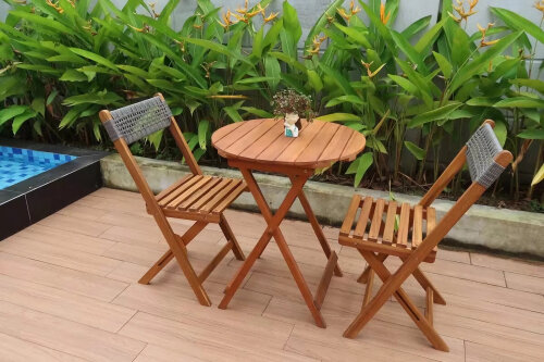 Набор мебели Garden Story садовый Бали из акации 1 уп (3 предмета: стол+ стул 2шт)