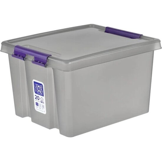 Контейнер с крышкой Rox Box 20 серия HOME  прозрачно антрацитовый