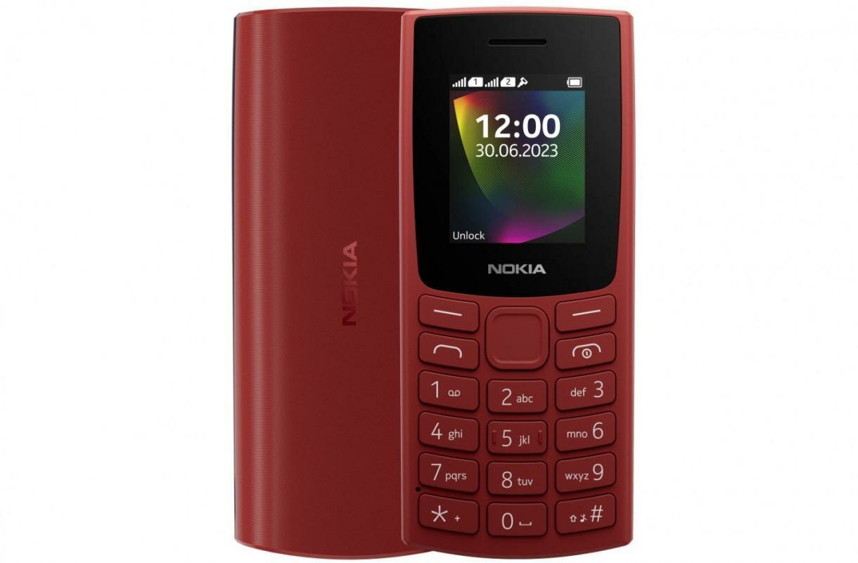 Мобильный телефон Nokia 106 DS TA-1564 Красный 2 sim 1.77 ″ цветной GSM 1000 mAh