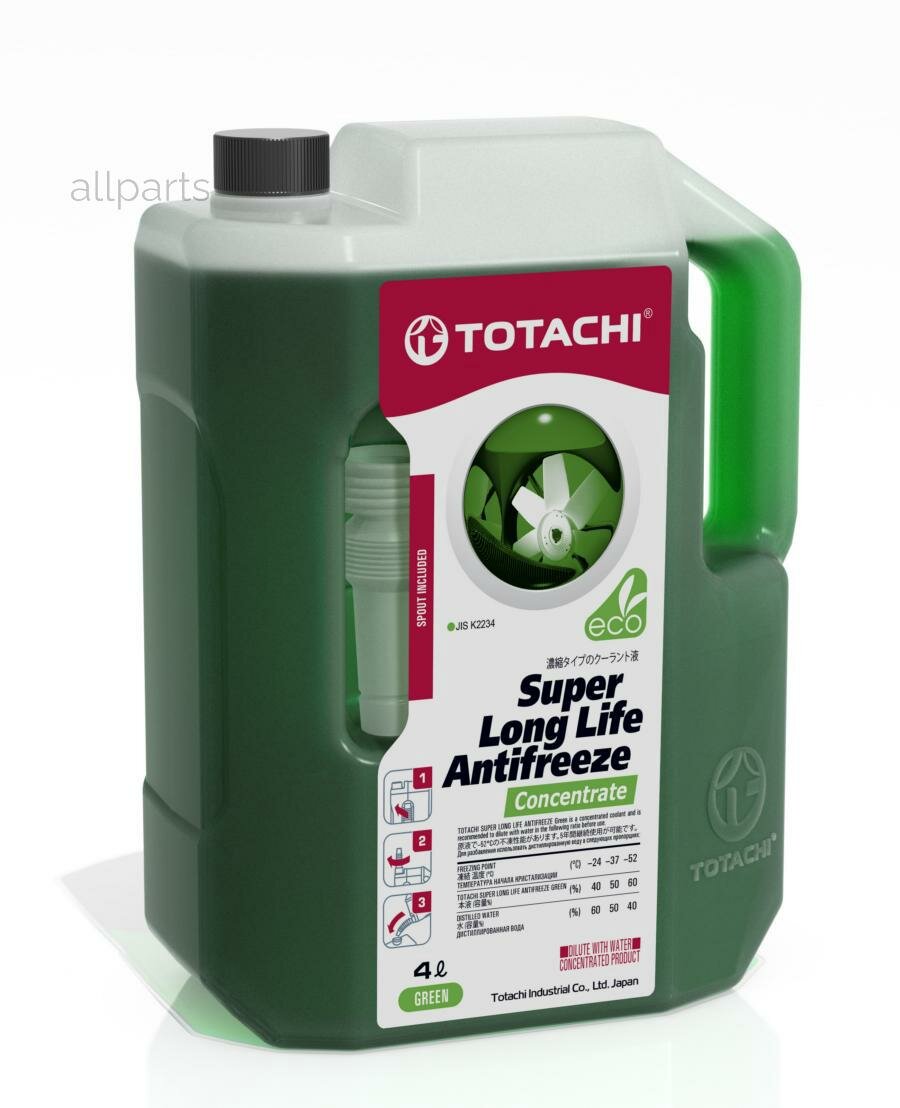 TOTACHI 44305 TOTACHI Super Long Life Antifreeze Green (4L) антифриз! концентрат зеленый\