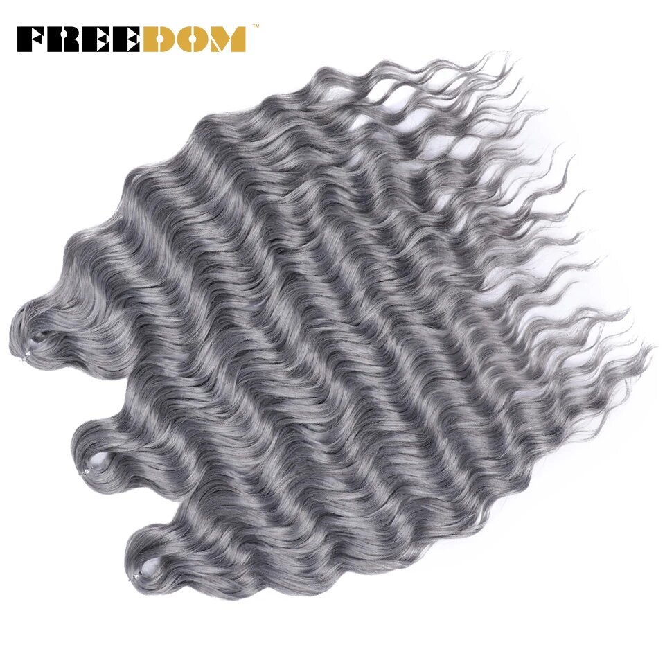 FREEDOM, синтетические вьющиеся волны, 24 дюйма, омбре blonde, LGL5, 24inches-60cm