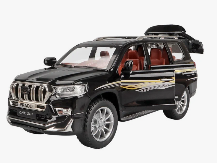Машинка металлическая игрушка Toyota Land Cruiser Prado масштаб 1:24, со световыми и звуковыми эффектами — фото 1
