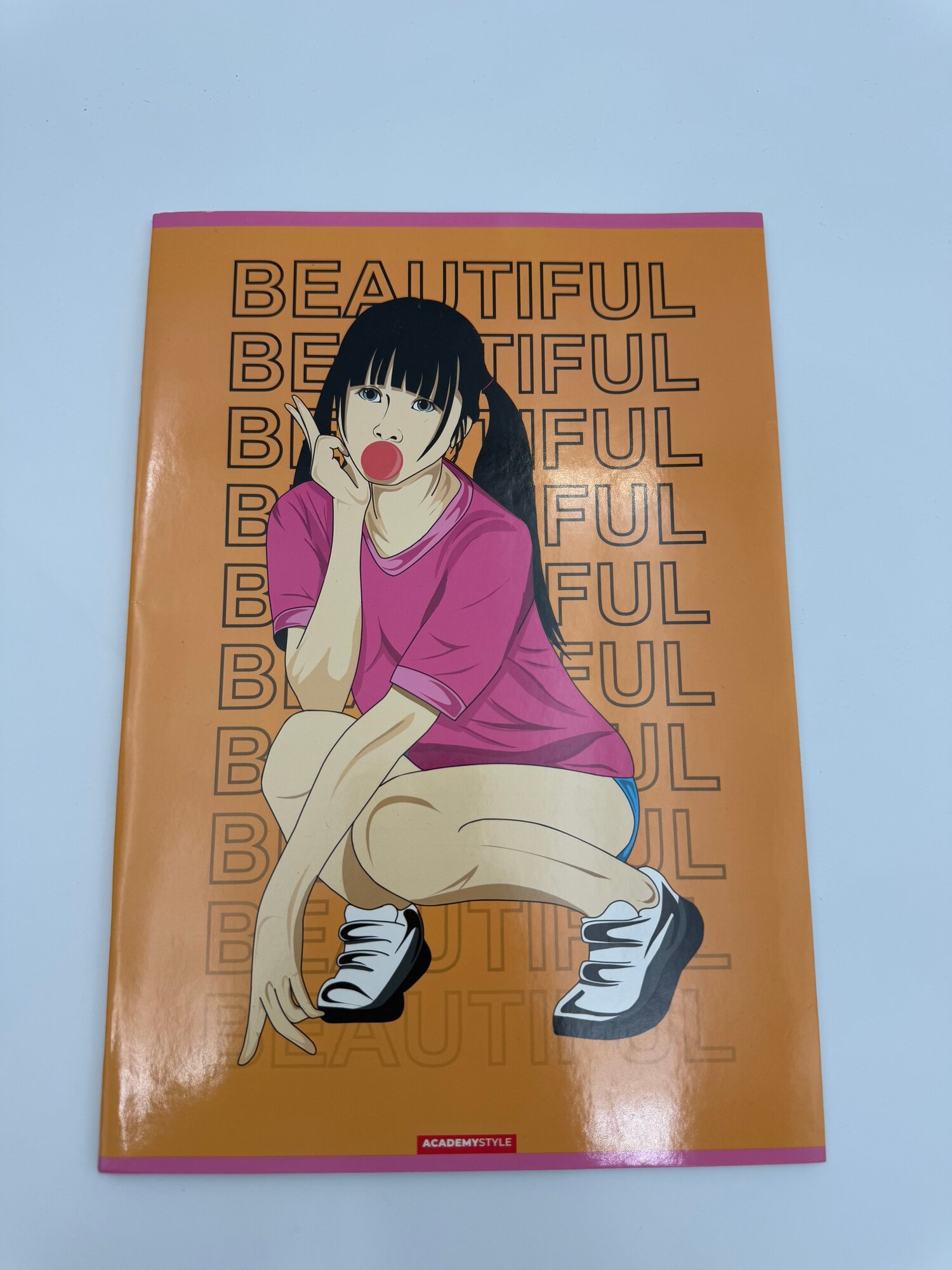 Тетрадь с аниме-девушкой “Beautiful”, A4 формат, 48 листов, клетка — фото 1