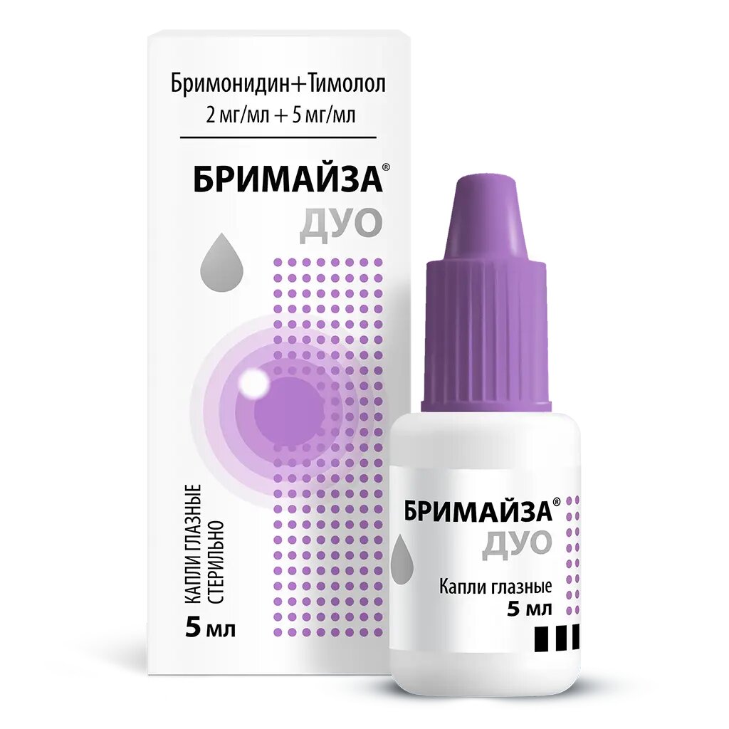 Бримайза Дуо капли глазные 2 мгмл5 мгмл 5 мл 1 шт