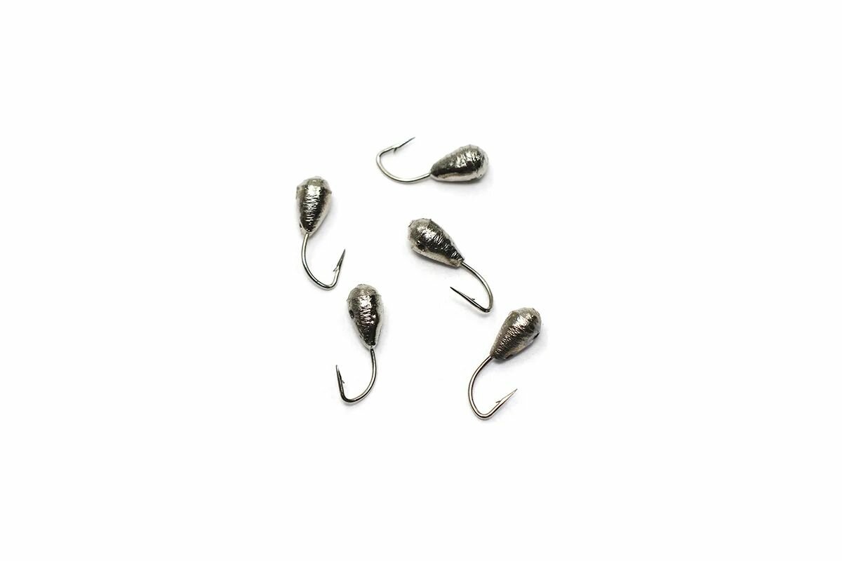 Мормышка вольфрамовая точеная Yaman Капля с отверстием р 3 вес 06 цвет никель 5 шт Я-МР2419