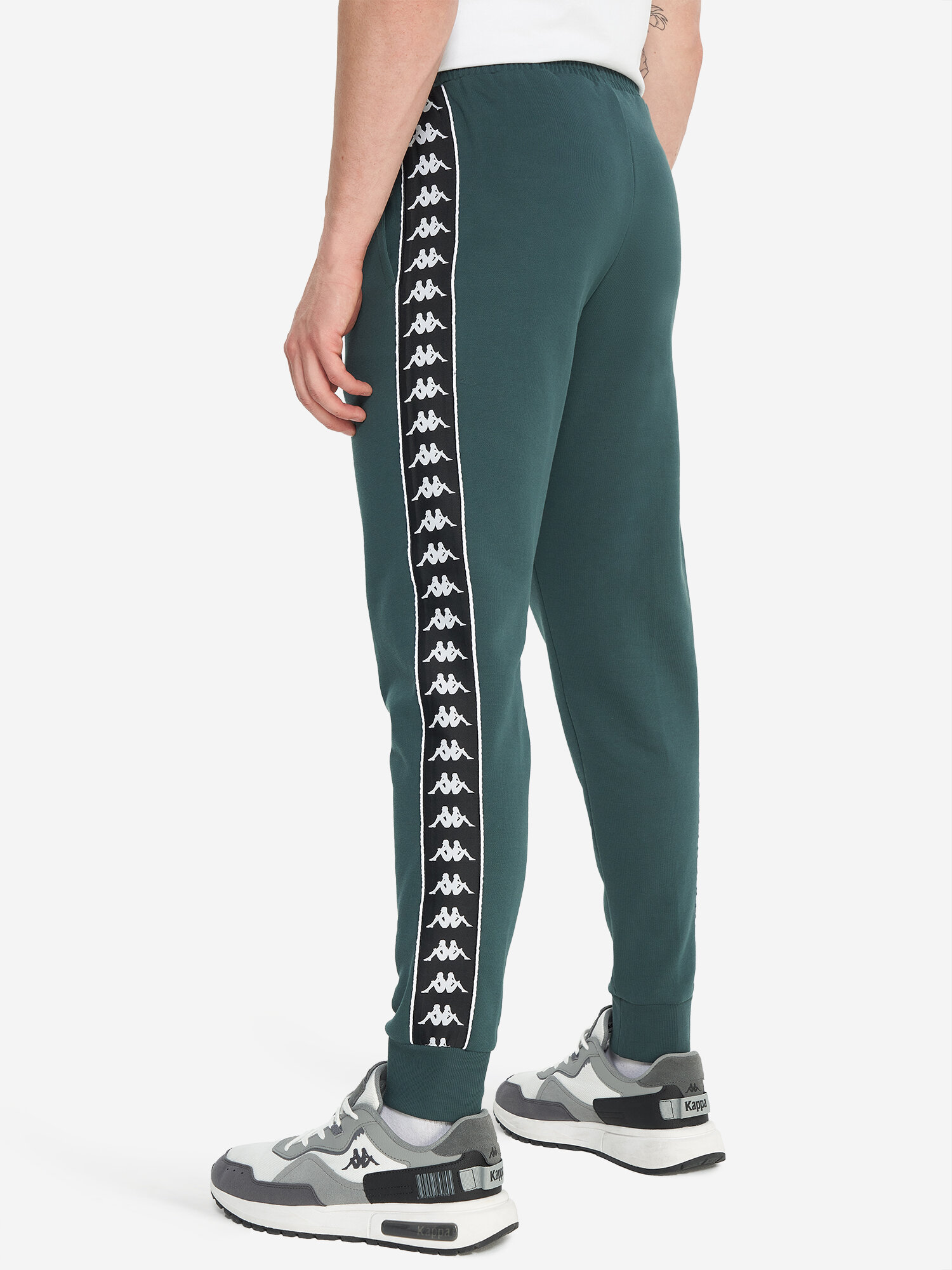 Брюки джоггеры Kappa, размер 52, зеленый — фото 1