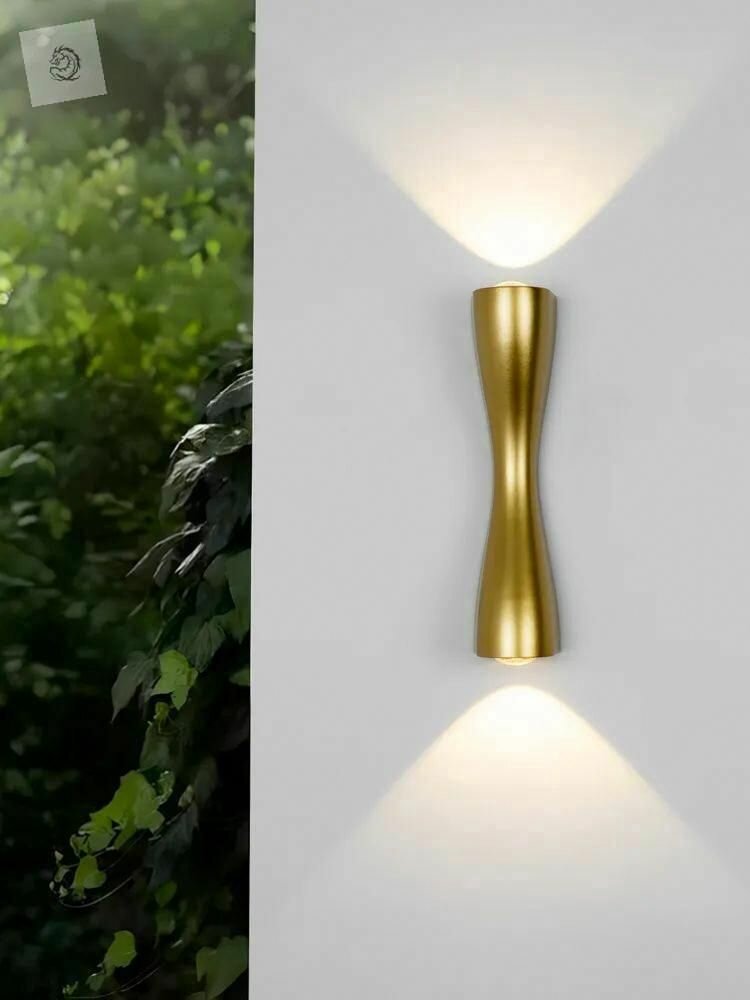 Современное LED-бра с двумя источниками света, теплый свет 3000K, алюминиевый корпусьник