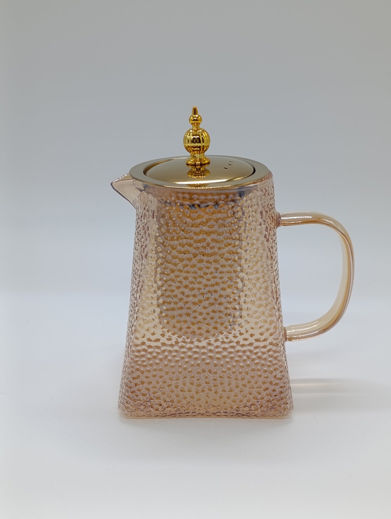 Стеклянный чайник 950 мл Press art tea – с металлическим фильтром, жаропрочный