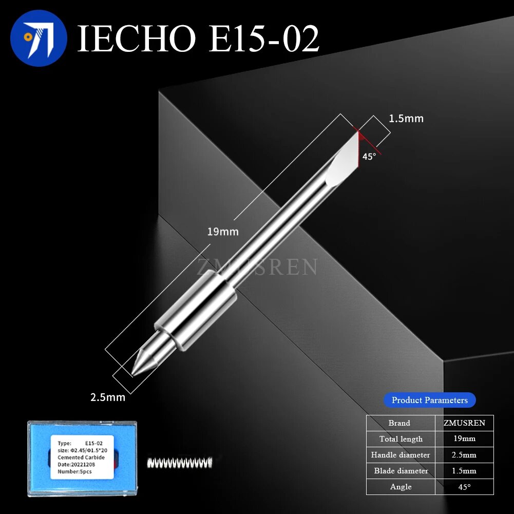 Лезвия для плоттера ZMUSREN E15-01 E15-02 E15-05 25 шт. E15-02, 5Boxes(25PCS)