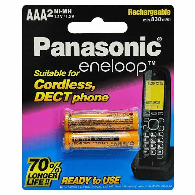 Аккумулятор Panasonic 2 шт 830 mah батарейки на радиотелефон — фото 1