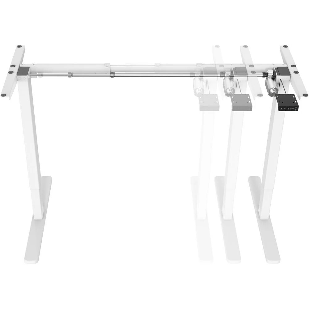 Подстолье Cactus белый CS-EDF-WT 1658583, 220 В, 29 В, двухопорная металлическая, регулируемая высота и ширина — фото 1