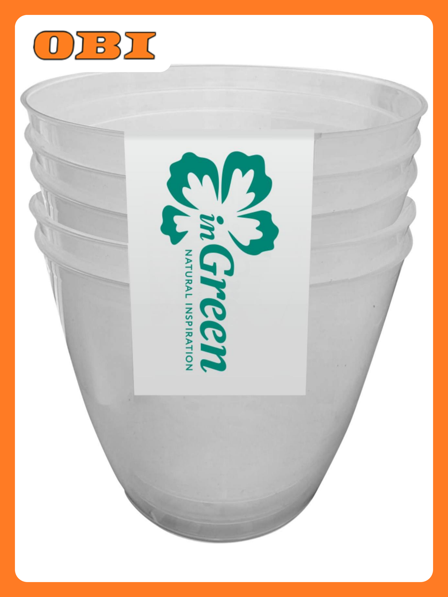 Набор горшков для пикирования рассады ingreen 5шт 07 л прозрачный