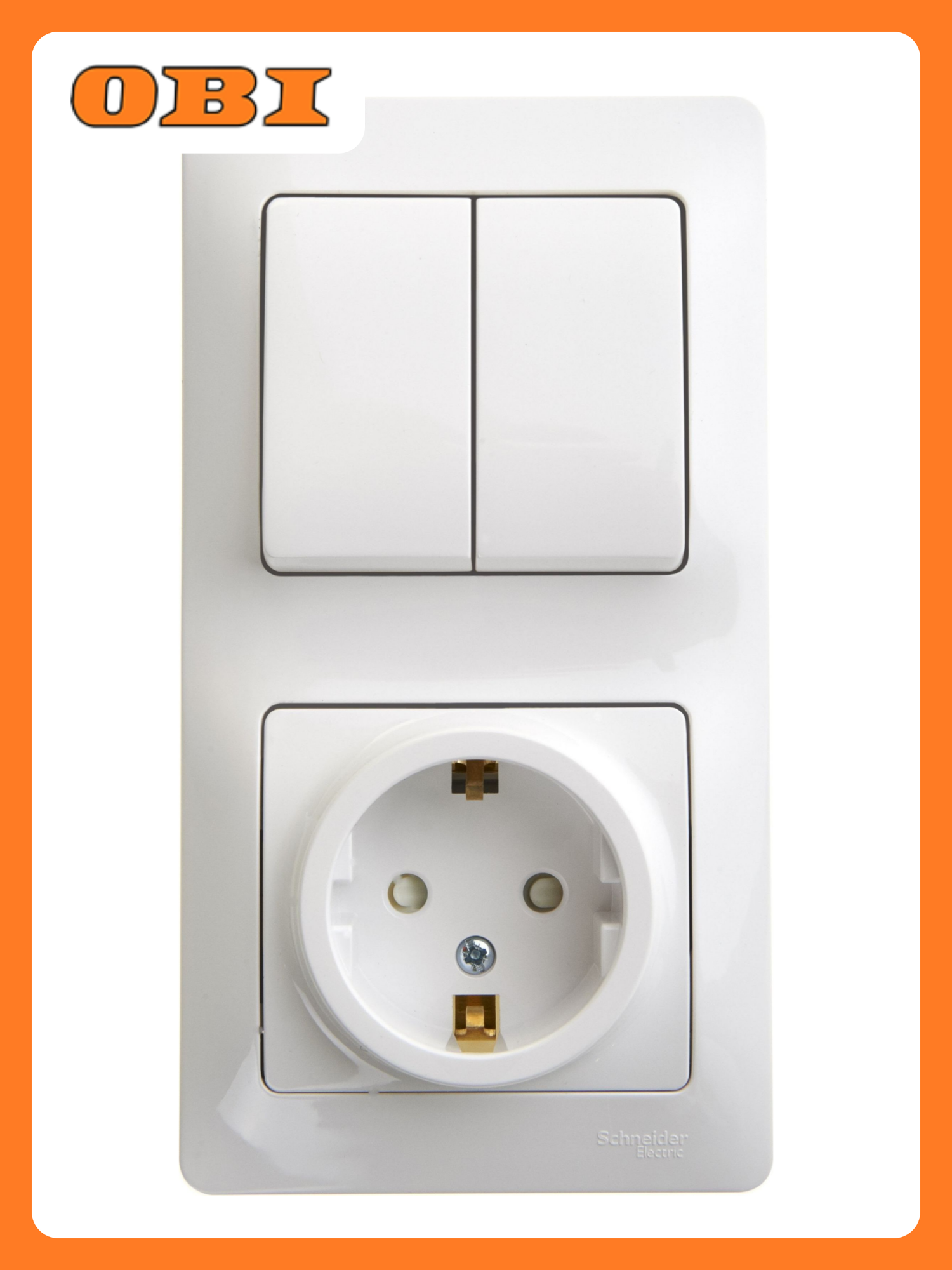 Комбинированный блок Schneider Electric Glossa розетка + выключатель GSL000174