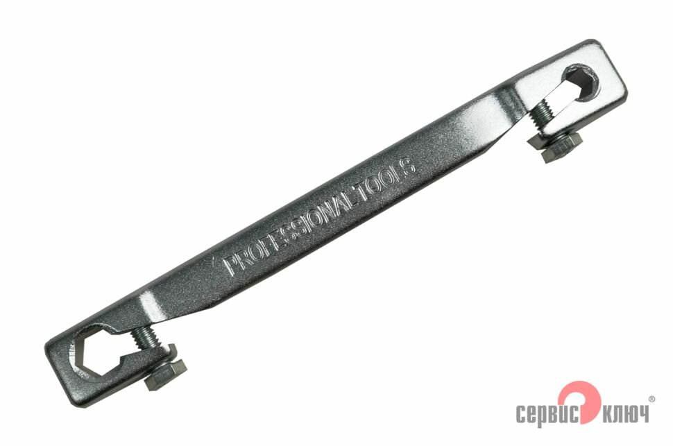 Ключ для прокачки 7x11мм, углеродистая сталь, антикоррозийное покрытие, 16 см, Сервис Ключ — фото 1