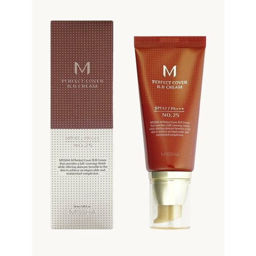 Тональный крем MISSHA M Perfect Cover BB Cream SPF42PA No25Warm Beige 50ml 1690₽