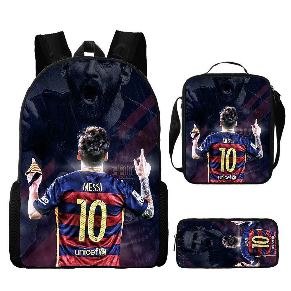 Новый школьный пенал Messi, школьный пенал MESSI, молодежный рюкзак с цифровой печатью, сумка через плечо, пенал
