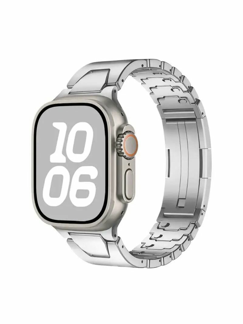 Ремень из нержавеющей стали для Apple Watch Series 11 10 9 8 SE3 46мм 45 мм 44 мм Ultra 3 49 мм IWatch Metal Band