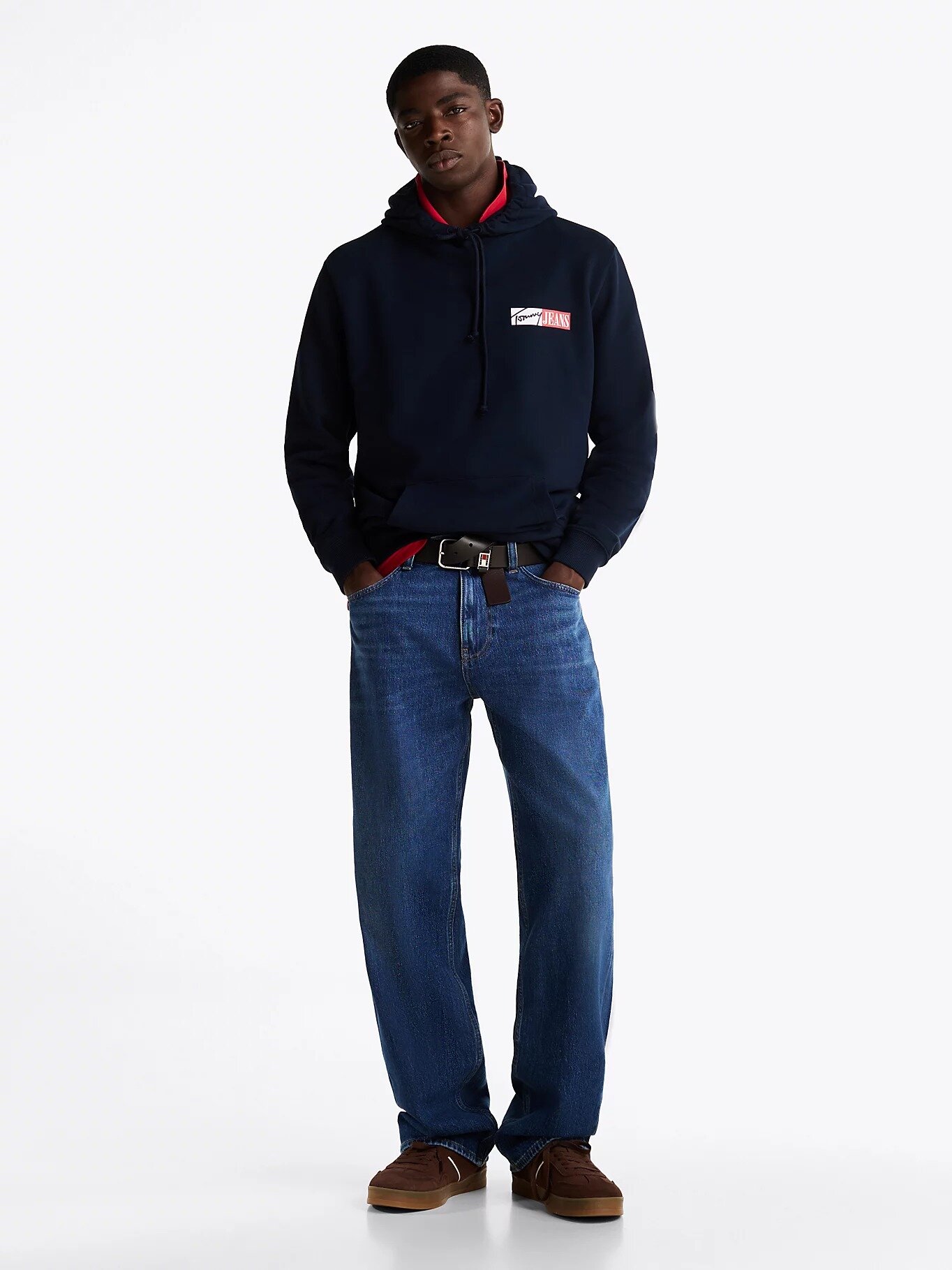 Худи Tommy Jeans Signature Logo, размер L, , синий — фото 1