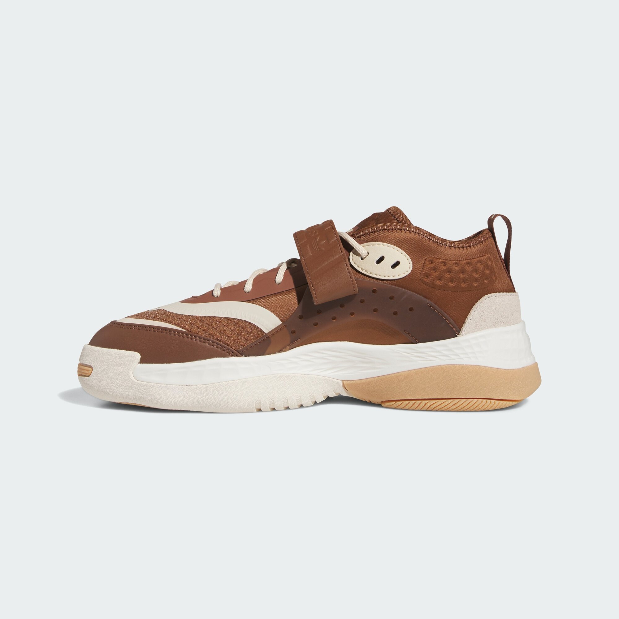 Кроссовки adidas Originals Streetball 3, размер 9 UK, brown/white — фото 1